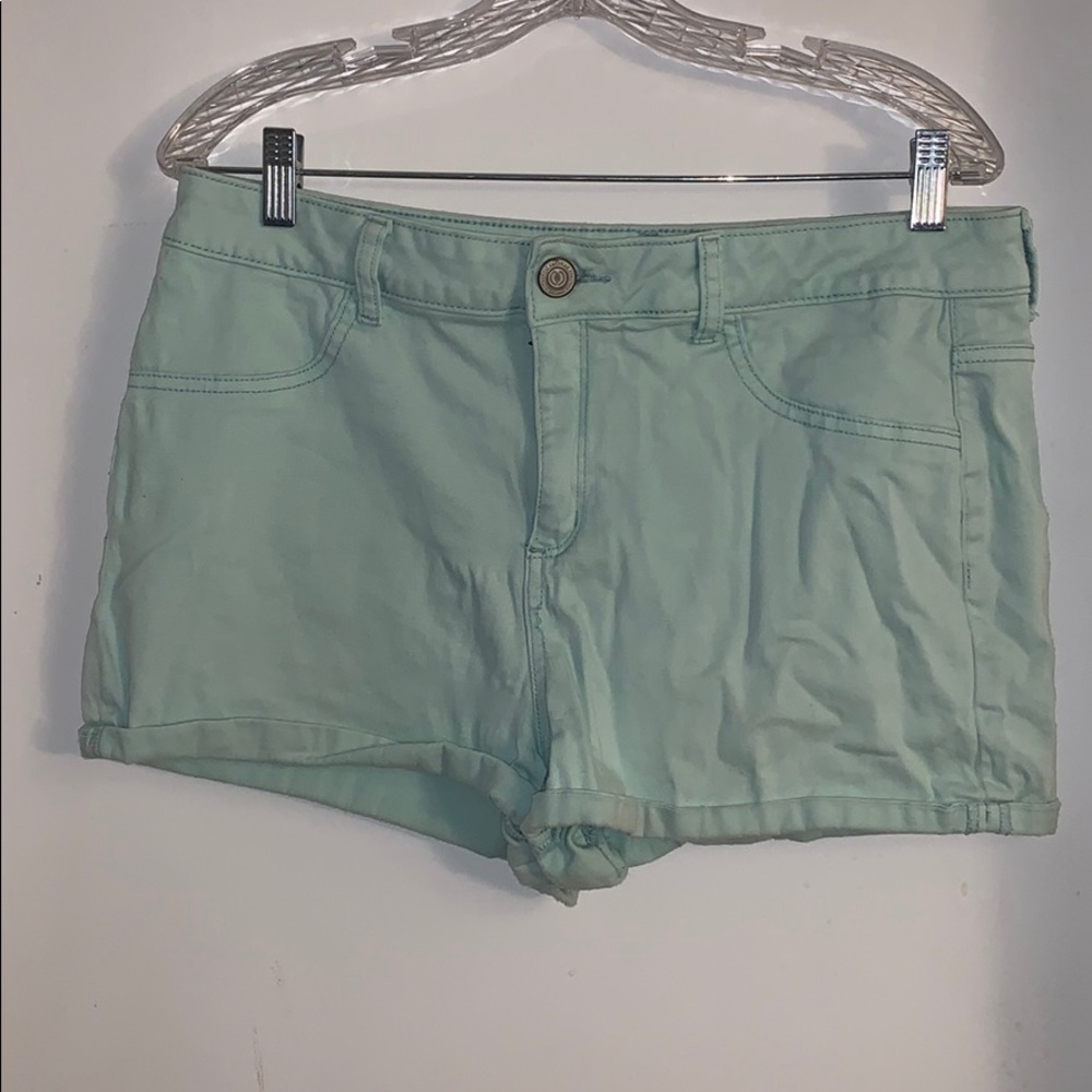 turquoise SO shorts